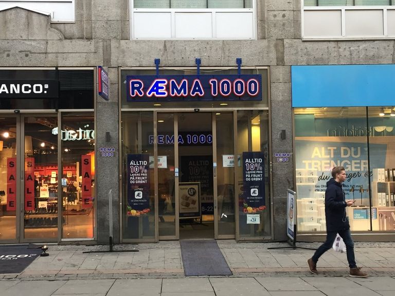Rema 1000 supermarket in Torgata, Oslo