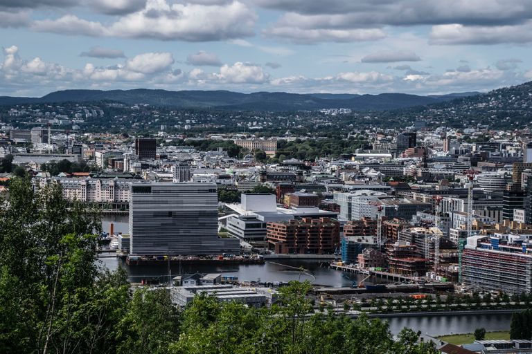 View of Central Oslo from Ekebergparken